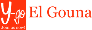 Y-Go El Gouna Logotipo fundo escuro Laranja Final