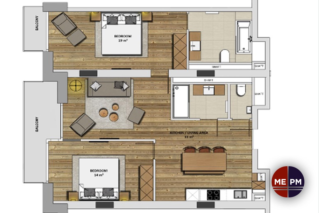 Andermatt, Switzerland, 2 Bedrooms Bedrooms, ,2 BathroomsBathrooms,Apartment - Hotel Room,For sale,Gotthard Residences,1045